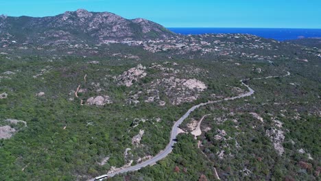 Viewpoint-above-Long-Beach-Sardinia-Italy-Aerial-drone