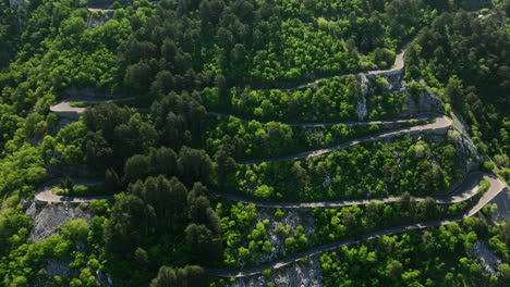 Aerial-footage-over-Serpentine-Road-in-Kotor-Montenegro