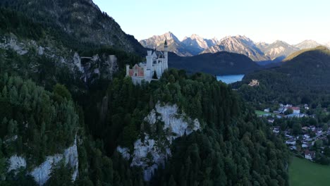 Neuschwanstein-Castle-in-Germany-Aerial-view-palace-in