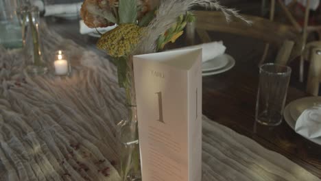 Shot-of-the-bride-and-groom's-table-decoration