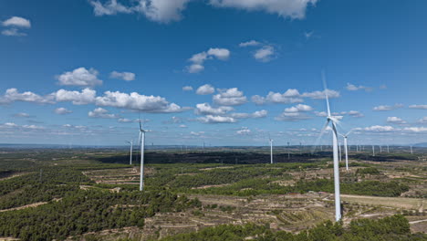 Stunning-hyperlapse-over-wind-turbines-with-fast-moving
