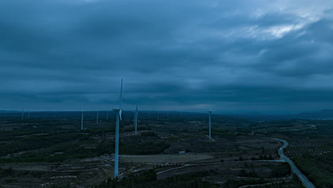 A-wind-turbine-stopping-in-a-dark-moody