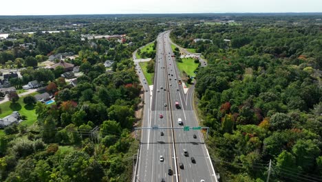 Highway-in-America-Aerial-view-of-multilane-expressway