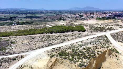Aerial-Rocky-Spanish-coastline-and-San-Fulgencio-near