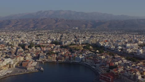 Aerial---General-shot-of-Chania-from-high