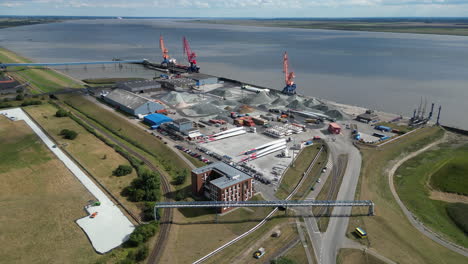 Aerial-view-of-the-port-of-Brunsb-ttel