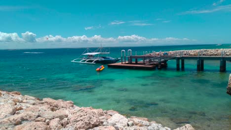 Traditional-Outrigger-Boat-Floating-Near-Pier-In-Cebu