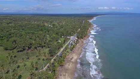 Aerial-view-of-Nagua-Construction-site-at-Caribbean
