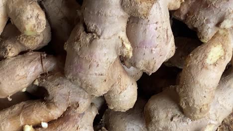 Close-Up-View-Over-Stacks-Of-Ginger-Root