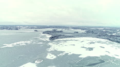 Aerial-View-of-Cold-Winter-Day-Flying-ABove