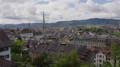 Panning-view-of-Zurich-Switzerland