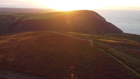 Rising-Aerial-Drone-Footage-Over-Moor-and-Dramatic