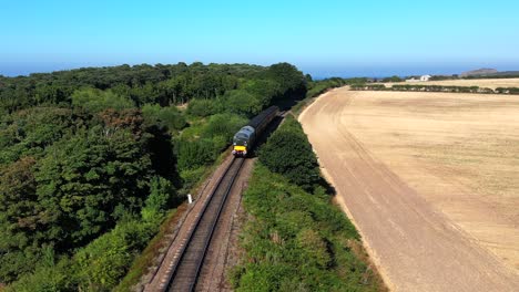 Norfolk-Poppy-Line-railway-with-heritage-diesel-locomotive