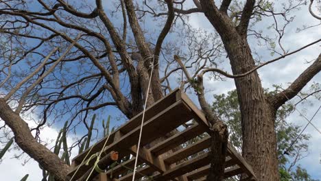 Directly-below-simple-DIY-homemade-pallet-treehouse-and