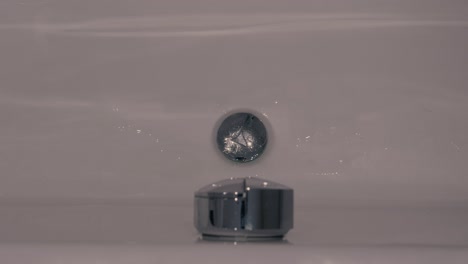 Static-birdeye-shot-from-a-bathtub-into-which