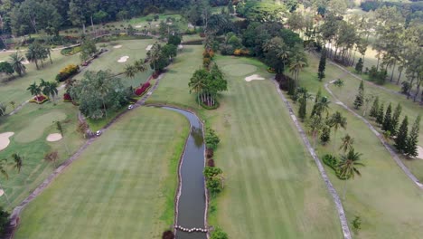 Green-grass-growing-in-Magelang-golf-course-in