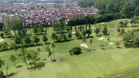 Sunny-day-in-tropical-golf-course-of-Magelang