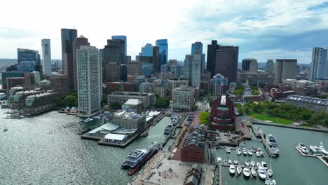 Boston-Skyline-Panorama-Paisaje-Urbano-Del-Puerto-De-Boston-En