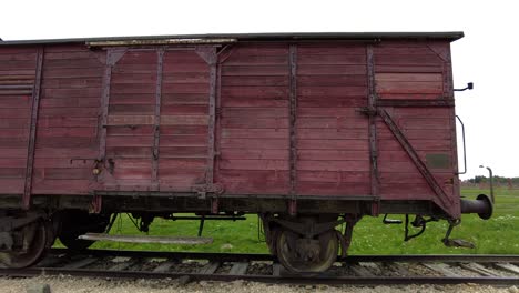 Old-Train-Carriage-And-Track-At-Auschwitz-II-Birkenau