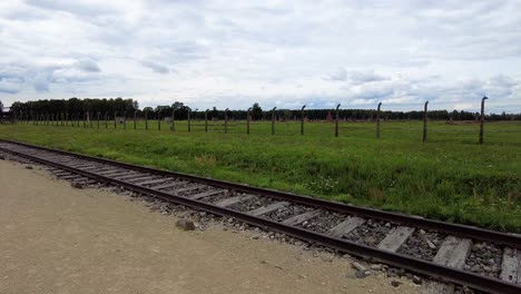 Barbed-Wire-Fences-And-Old-Train-Tracks-In