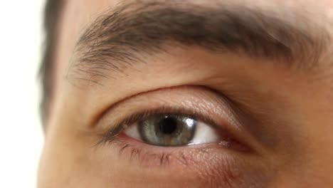 Nahaufnahme-Des-Grünen-Männlichen-Auges-Und-Der-Augenbraue