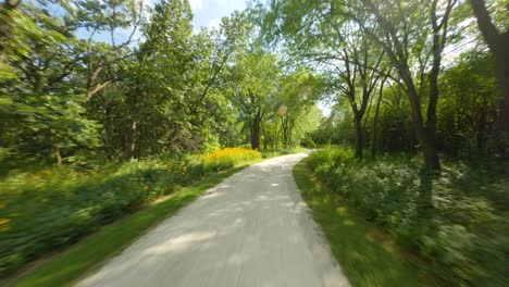 Biking-and-running-on-crushed-limestone-trail-path
