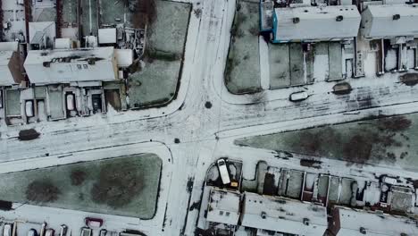 Straße-Voller-Schnee-In-Irland-In-Einem