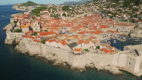 Aerial-approach-of-the-old-town-fortress-in