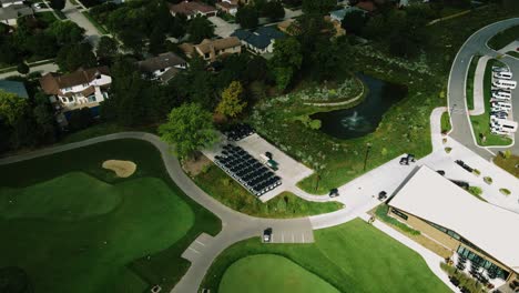 Flight-Over-Golf-Course-Amazing-Overview-Of-Field