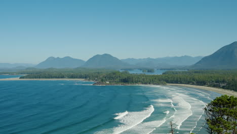 Panoramic-view-over-Cox-Beach-on-Vancouver-Island-on-a-sunny-day