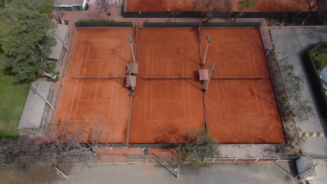 Drohnen-4k-Video-Von-Tennisplätzen