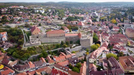 Eger-Town-with-entreatment-observation-wheel-and-castle-on-top-of-the-hill