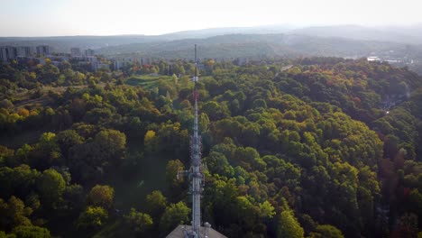 Old-TV-Station-in-top-of-a-mountain-in-Miskolc-Town
