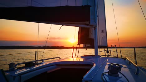 Sailing-boat-in-the-Mediterranean-sea-during-scenic-sunset