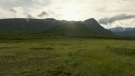 Vast-Greenery-Landscape-And-Marshland-Near-Jotunheim-Valley-During-Sunrise-In-Eastern-Norway
