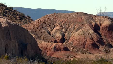 Peculiar-Eroded-Rock-Formation-In-Big-Bend-National-Park-Dry-Landscape
