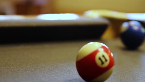 Playing-Billiard---Ball-Rolling-And-Hitting-Other-Balls-On-The-Pool-Table