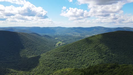 A-beautiful-drone-shot-of-the-mountainous-terrain-in-Massachusetts