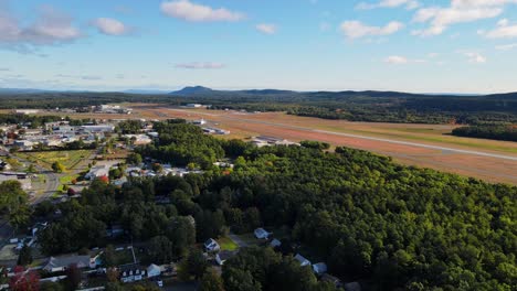 A-drone-shot-of-a-private-airport-in-New-England