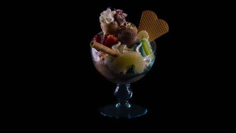Ice-Cream-Cup-with-different-Fruits-in-4k