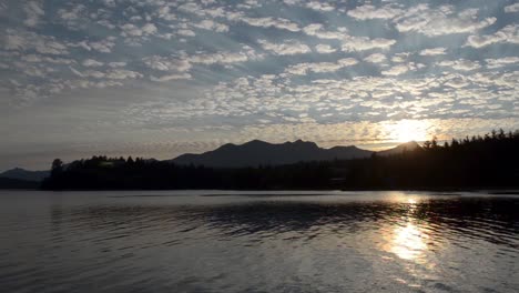 Sunset-over-Sleeping-Beauty-Mountain,-Haida-Gwaii