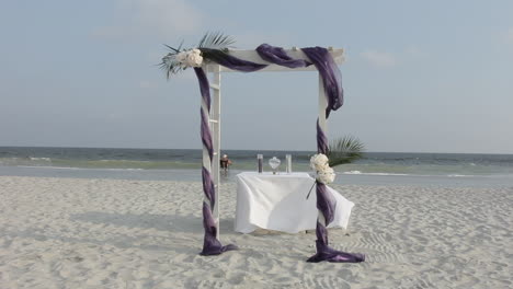 Close-up-of-wedding-arch-outside-on-beach