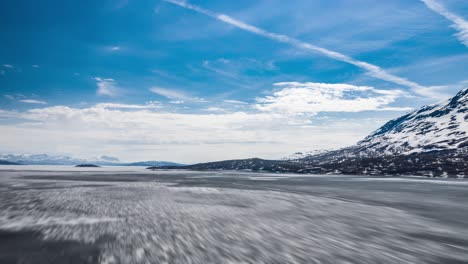 A-hyperlapse-over-the-frozen-Rossvatnet-lake