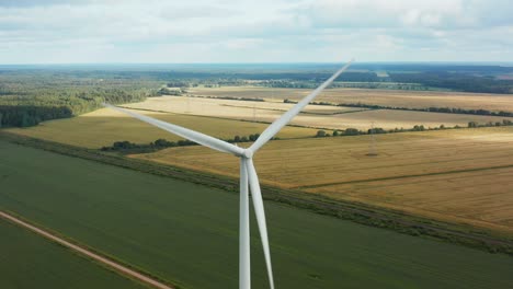 Aerial-view-of-a-rotating-wind-turbine-energy-generator