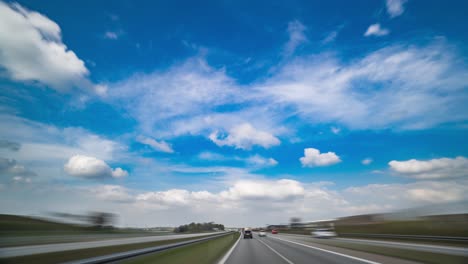 A-drive-on-the-Danish-highway-on-a-beautiful-summer-day