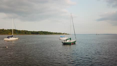 Stationary-Green-Boat-Perth-Amboy-NJ-Waterway,-Boats-and-Places