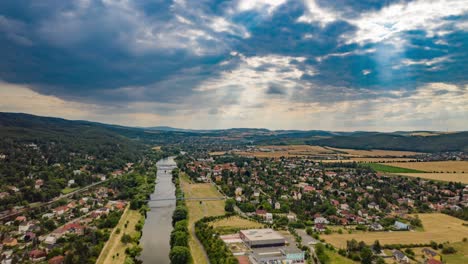 Aerial-vies-of-the-town-of-Dobrichovice-in-the-Central-Bohemian-Region-of-Czechia