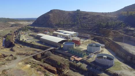 Water-treatment-plant-close-to-Riotinto-river-aerial-shot