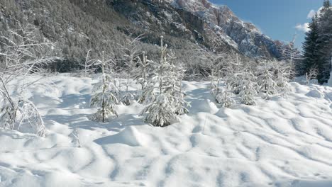 Winter-in-northern-Italy,-Dolomites