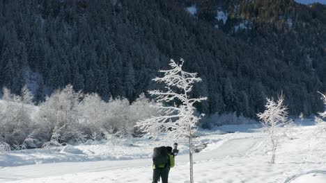 Schöne-Winteransicht-In-Norditalien,-Dolomiten